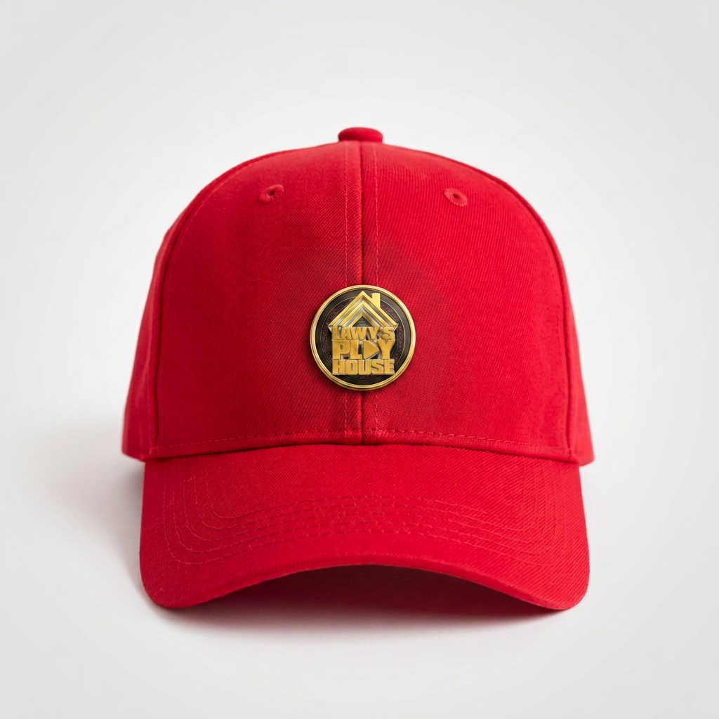 Red DJ LAWY'S PLAY HOUSE branded cap
